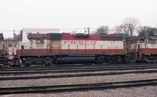 GP38AC 659 at Thayer, Missouri on December 29, 1978 (R.R. Taylor)