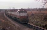 SD45s 922 and 945, and GP35 700 North of Thayer, Missouri on November 24, 1979 (R.R. Taylor)