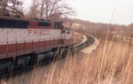 SD45s 922 and 945, and GP35 700 North of Thayer, Missouri on November 24, 1979 (R.R. Taylor)