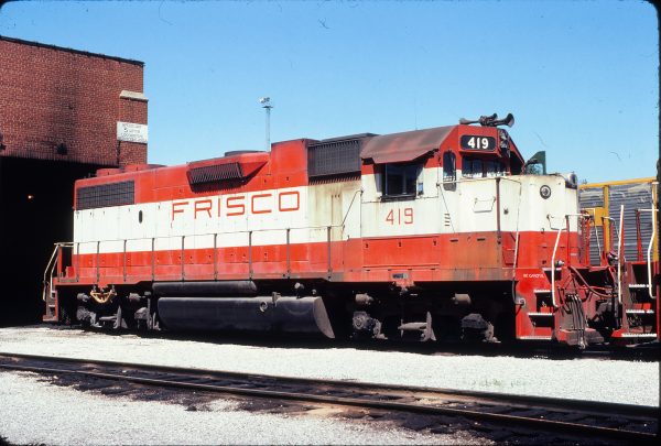 GP38-2 419 at St. Louis, Missouri on June 29, 1980 (Mark Carron)