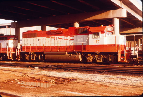GP38-2 427 at Springfield, Missouri in June 1975