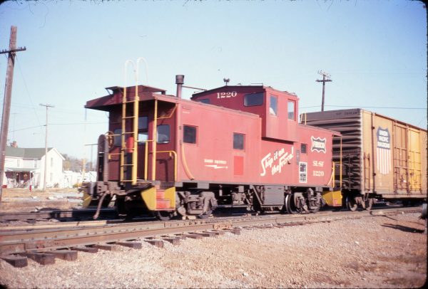 Caboose 1220 at Topeka, Kansas on October 20, 1974 (Allan Ramsey)